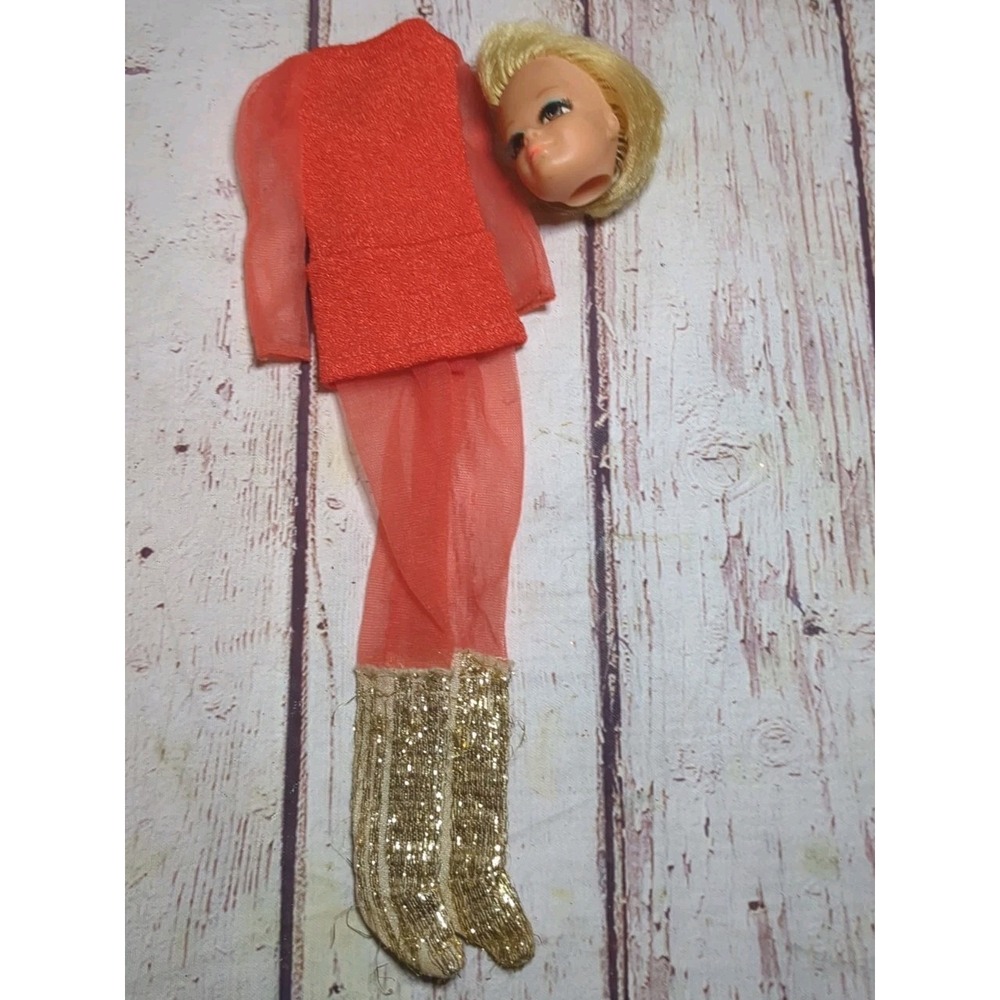 Vintage Barbie Live Action PJ Doll, Head Only And Orange Jumpsuit